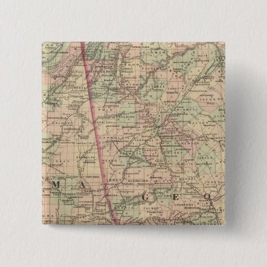 Georgien und Alabama Button (Vorderseite)