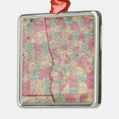 Georgien und Alabama Silbernes Ornament (Links)