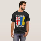 Georgien Unterstützung Ukrainisch Wir stehen mit d T-Shirt (Vorne ganz)