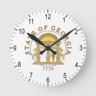 Georgien unterzeichnet runde wanduhr