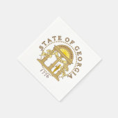 Georgien unterzeichnet serviette (Ecke)