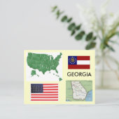 Georgien, USA Postkarte (Stehend Vorderseite)