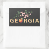 Georgien USA Rechteckiger Aufkleber (Tasche)