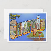 Georgien - Vintage Großbuchstaben Postkarte (Vorne/Hinten)