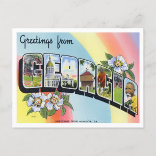 Georgien - Vintage Großbuchstaben Postkarte