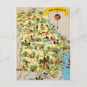 Georgien Vintage Karte