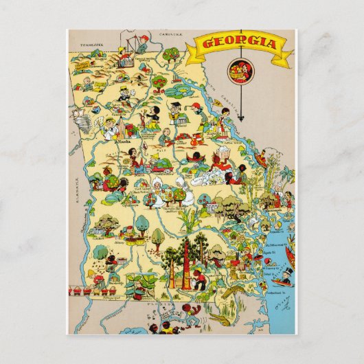 Georgien Vintage Karte (Vorderseite)