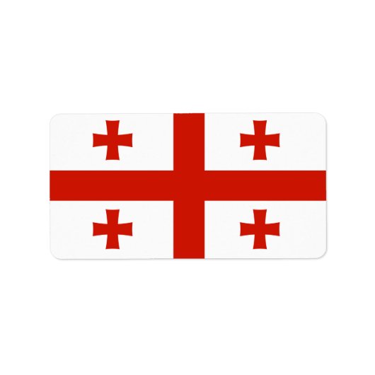 Georgienflagge Adressaufkleber (Vorne)