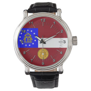 Georgienflagge Armbanduhr