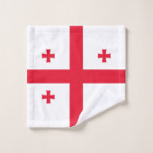 Georgienflagge Badhandtuch Set (Waschlappen)