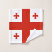 Georgienflagge Badhandtuch Set (Waschlappen)