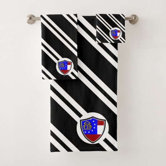 Georgienflagge Badhandtuch Set (Insitu)