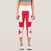 Georgienflagge Capri Leggings (Vorderseite)