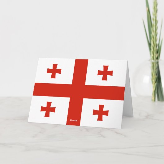 Georgienflagge Dankeskarte (Rückseite)