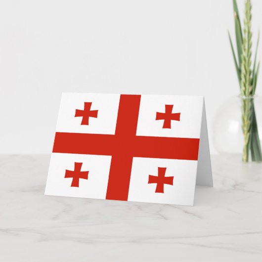 Georgienflagge Dankeskarte (Vorderseite)