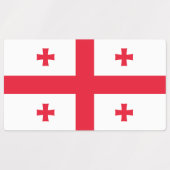 Georgienflagge Etiketten (Design 1)