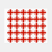 Georgienflagge Etiketten (Blatt)