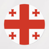 Georgienflagge Etiketten (Design 2)