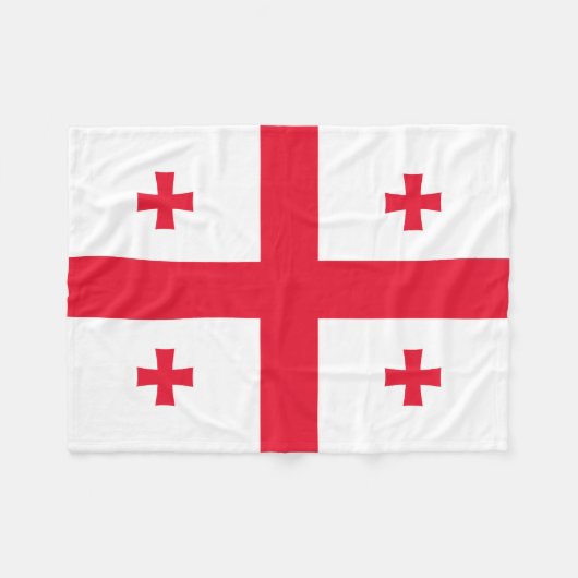 Georgienflagge Fleecedecke (Vorderseite (Horizontal))