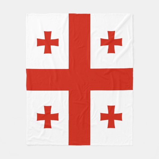 Georgienflagge Fleecedecke (Vorderseite)