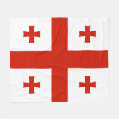Georgienflagge Fleecedecke (Vorderseite (Horizontal))