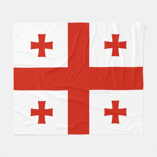 Georgienflagge Fleecedecke (Vorderseite (Horizontal))