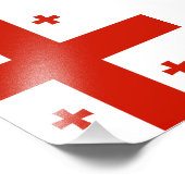 Georgienflagge Fotodruck (Ecke)