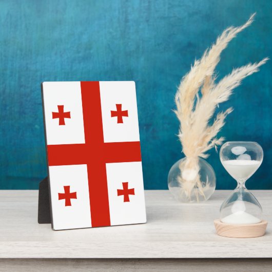 Georgienflagge Fotoplatte (Seite)