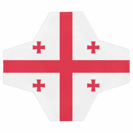 Georgienflagge Fußball (Flach)