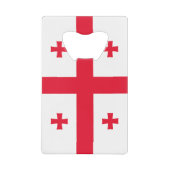 Georgienflagge Geldbeutel Flaschenöffner (Vorderseite)