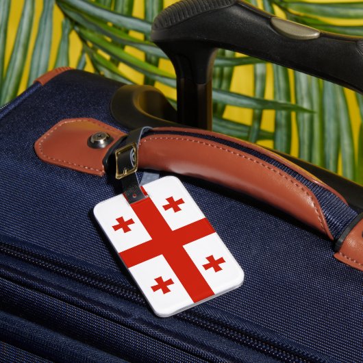 Georgienflagge Gepäckanhänger (Vorderseite Insitu 1)