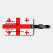Georgienflagge Gepäckanhänger (Rückseite horizontal)