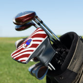 Georgienflagge Golf Headcover (In Situ)