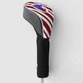 Georgienflagge Golf Headcover (angewinkelt)