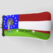 Georgienflagge Golf Headcover (Vorderseite)