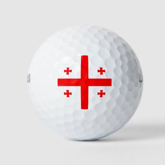 Georgienflagge Golfball (Vorderseite)