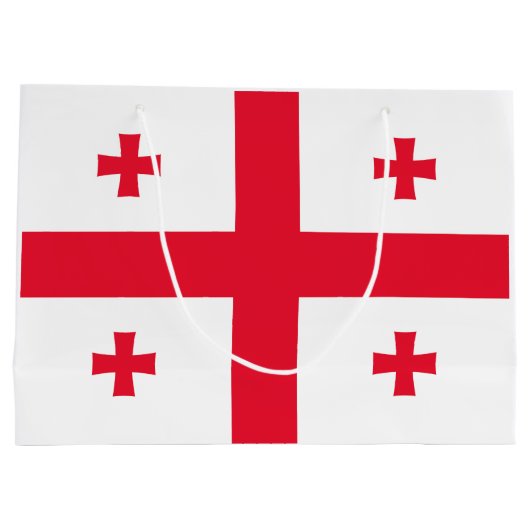 Georgienflagge Große Geschenktüte (Rückseite)