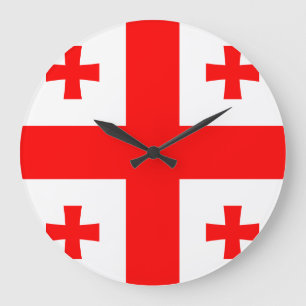 Georgienflagge Große Wanduhr