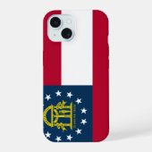 Georgienflagge iPhone 15 Hülle (Rückseite)