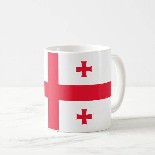 Georgienflagge Kaffeetasse (VorderseiteRechts)