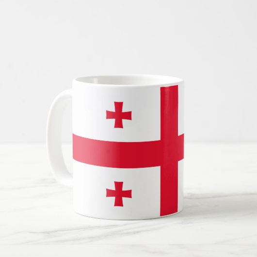 Georgienflagge Kaffeetasse (Vorderseite Links)