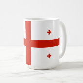 Georgienflagge Kaffeetasse (VorderseiteRechts)