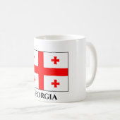 Georgienflagge Kaffeetasse (VorderseiteRechts)