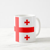 Georgienflagge Kaffeetasse (VorderseiteRechts)
