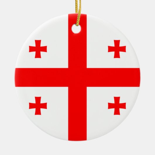 Georgienflagge Keramik Ornament (Vorne)