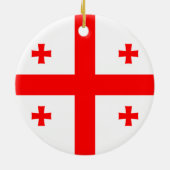 Georgienflagge Keramik Ornament (Hinten)