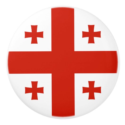 Georgienflagge Keramikknauf (Vorderseite)