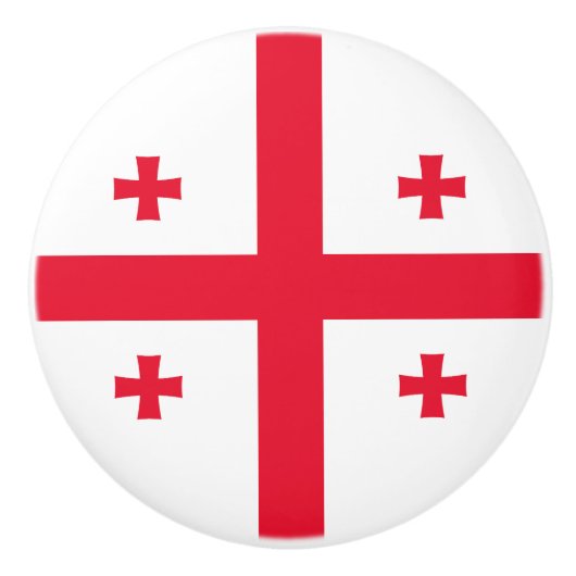 Georgienflagge Keramikknauf (Vorderseite)