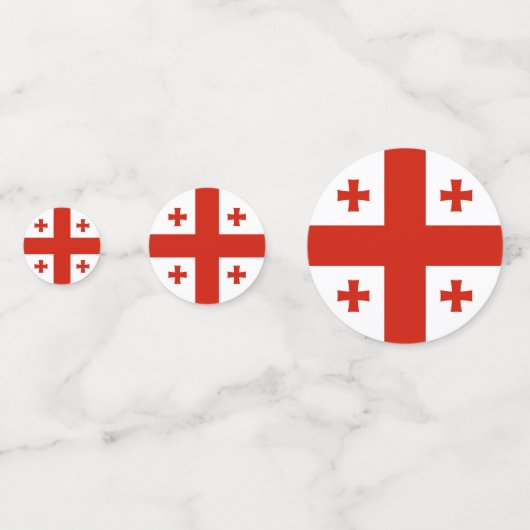 Georgienflagge Konfetti (Vorderseiten)