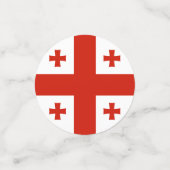 Georgienflagge Konfetti (Klein Vorderseite)